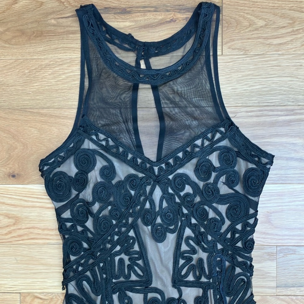Cache Black Swirl Backless Dress - Picture 3 of 6